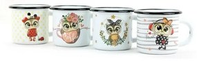 Belis Smaltovaný hrnček Sova s ​​lienkou, 7 cm, 0,25 l