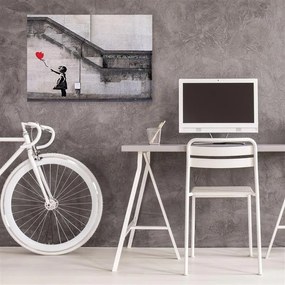 Gario Obraz na plátne Banksy nástenná maľba dievča s balónom Rozmery: 120 x 80 cm