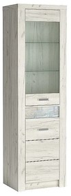 Vitrína Indianapolis 56 cm dub craft biely