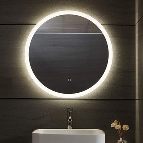 AQUAMARIN kúpeľňové LED zrkadlo okrúhle - 70 cm