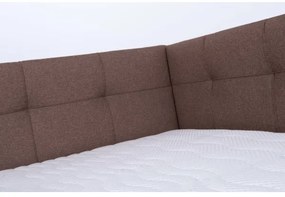 Čalúnená posteľ s matracom a úložným priestorom MARIA PETITE 120x200 cm hnedá