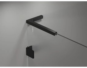 Mexen Lunar, L Duo výklopný sprchový kút 120 x 120 cm, 8mm číre sklo, čierny profil, 834L-120L-120P-70-00