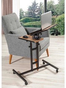 Polohovateľný stôl GLEN 87x67 cm hnedá/čierna