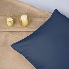 SATÉNOVÉ OBLIEČKY SATINLOVE CLASSIC 160X200 CM, 2KS 70X80 CM TMAVOMODRÉ