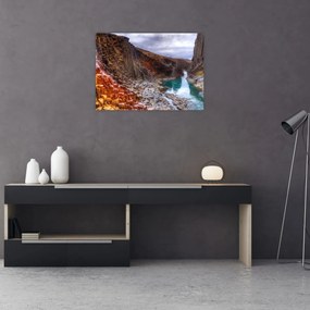 Sklenený obraz - kaňon Studlagil (70x50 cm)