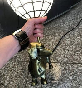 Lampa tiffany stolová JAZVEČÍK