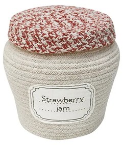 Krémový látkový detský kôš na hračky ø 20x23 cm Jam Jar – Lorena Canals
