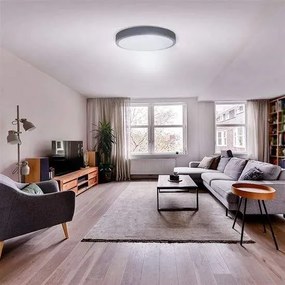 Solight LED osvetlenie s diaľkovým ovládačom sivé, 48W, 3360lm, 38cm, stmievateľné