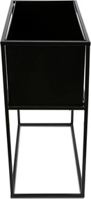 KOVOVÝ KVETINÁČ SO STOJANOM RECT 50X24X44 CM ČIERNA