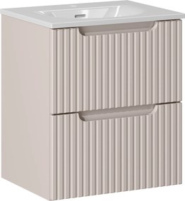 Comad Kúpeľňová skrinka s keramickým umývadlom Nova Cashmere 50 cm - kašmír