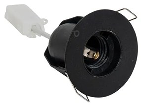 Sada 6 moderných zapustených bodových svetiel čierna - Insight