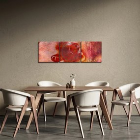 Obraz - Profil ženskej tváre (s hodinami) (90x30 cm)
