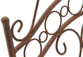 Súprava kovových stoličiek a stola Indra (SET 2+1) - Hnedá antik