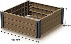 Vyvýšený záhon Bas Planty 61,8 cm hnědý