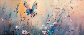 Obraz - Lúka s motýľom II. (120x50 cm)
