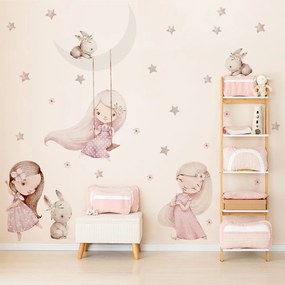 Gario Detská nálepka na stenu Princezné, zajačiky a hviezdičky