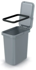 Závesný odpadkový kôš, 12 l, sivá