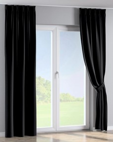 Záves so systémom FLEX (dvojité spony flex) farba produktu čierna látka lesklá, zamatová