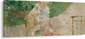 Obraz - Berthe Morisot, Young Woman Knitting, reprodukcia (120x50 cm)