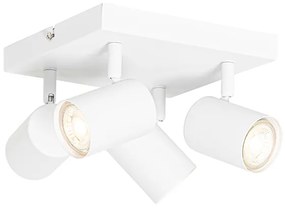 Moderné stropné svietidlo biele 4-svetlá nastaviteľné štvorcové - Jeana