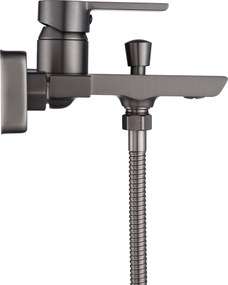 Rea Argus, vaňová batéria s ručnou bodovou sprchovou súpravou, grafitová, REA-B8747