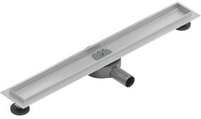 Mexen Flat nerezový sprchový žľab 60 cm s rotačným 360° sifónom - telo žľabu bez krytu, nerez, 1040060