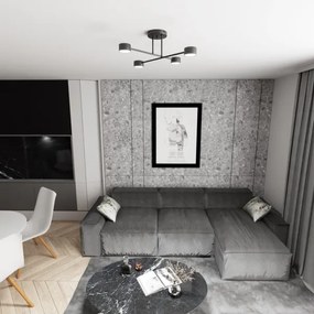 Prisadený luster HALO 4xGX53/10W/230V čierna