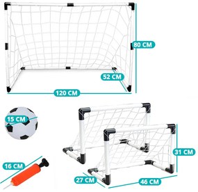 Súprava futbalových brán 2 v 1