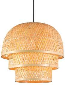 Toolight Boho, závesné svietidlo 1xE27 APP1577-5C, prírodná hnedá, OSW-03614