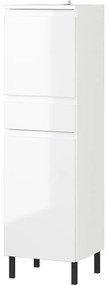 Biela vysoká kúpeľňová skrinka 34x120 cm Salinas - Germania