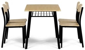 Autronic BONTEC Jedálenský set so 4 stoličkami, 110x70x76cm, mdf, dub, AUT-O2222 OAK Farba: Prírodné