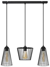 Luster na lanku TORRI 3xE27/15W/230V čierna