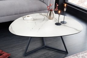 Dizajnový keramický konferenčný stolík Marvelous biely 90cm