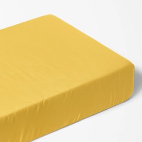 Goldea bavlnená napínacia plachta - medovo žltá 90 x 200 cm