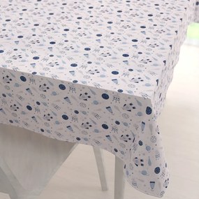 Biante Detský bavlnený obdĺžnikový obrus Sandra SA-199 Autíčka a autobusy 50x100 cm