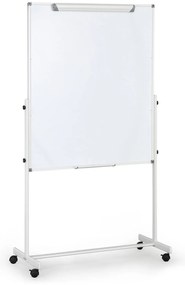 Mobilná otočná tabuľa, flipchart, kombinovaný povrch, 1200 x 1000 mm