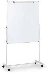 Mobilná otočná tabuľa, flipchart, kombinovaný povrch, 1200 x 1000 mm