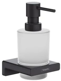 Dávkovač mydla Hansgrohe AddStoris s držiakom vo farbe matná čierna 41745670, 1 ks