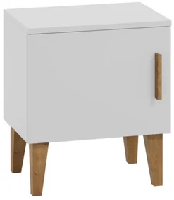 Detský nočný stolík Kubi 50 cm biely