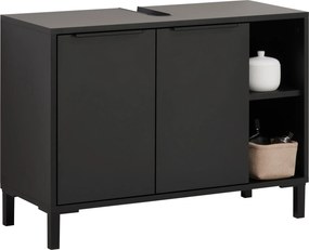 XXXLutz SKRINKA POD UMÝVADLO, čierna, čierna, 80/49,3/33 cm home24 - Online Only kúpeľne - 000865015001
