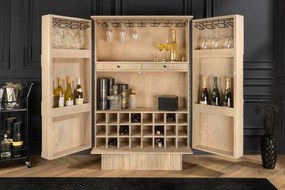 ART DECO komoda 140cm 3D mangové drevo bielo natreté