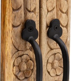 furniture-nabytek.cz - Masívna zrkadlová skrinka Santa Cruz z dreva mango, povrchová úprava, prírodná