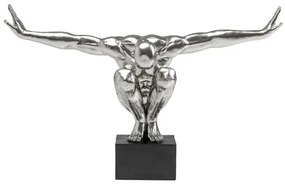 Socha Athlet strieborná XL