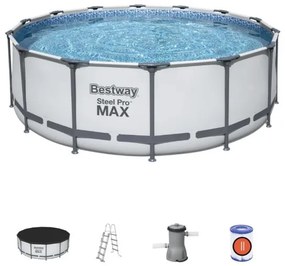 Bestway Rámový bazén 14 FT / 427 x 122 cm STEEL PRO MAX BESTWAY [5612X]