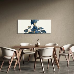 Obraz - Mramorový profil ženy (120x50 cm)