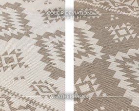 ELLE Decoration, Kusový koberec Gemini 106021 Linen z kolekcie Elle – na von aj na doma, 80x150, béžová, chodba / predsieň