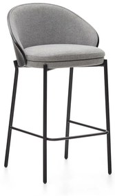 Čierno-sivá barová stolička (výška sedadla 65 cm) Eamy – Kave Home
