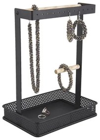 Držiak šperkov Jewellery Square, kovový čierny, PT3347BK