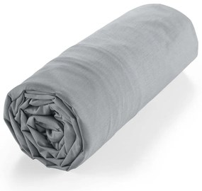 Sivá napínacia plachta z Bio bavlny 90x190 cm Biolina – douceur d'intérieur
