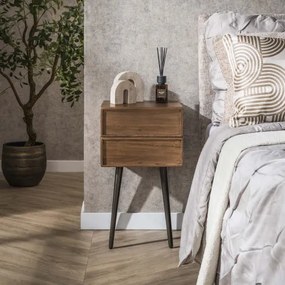 Nočný stolík 30-06 Frame Drevo Acacia  - Komfort-nábytok